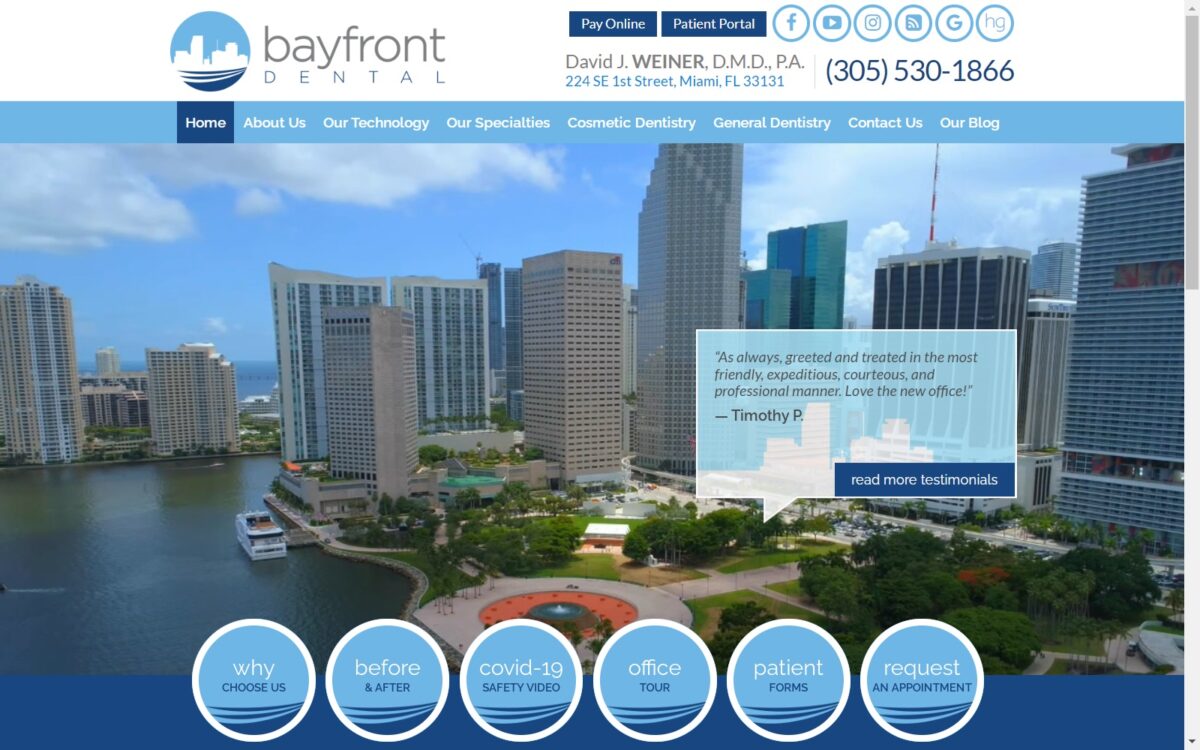 bayfrontdental.com screenshot