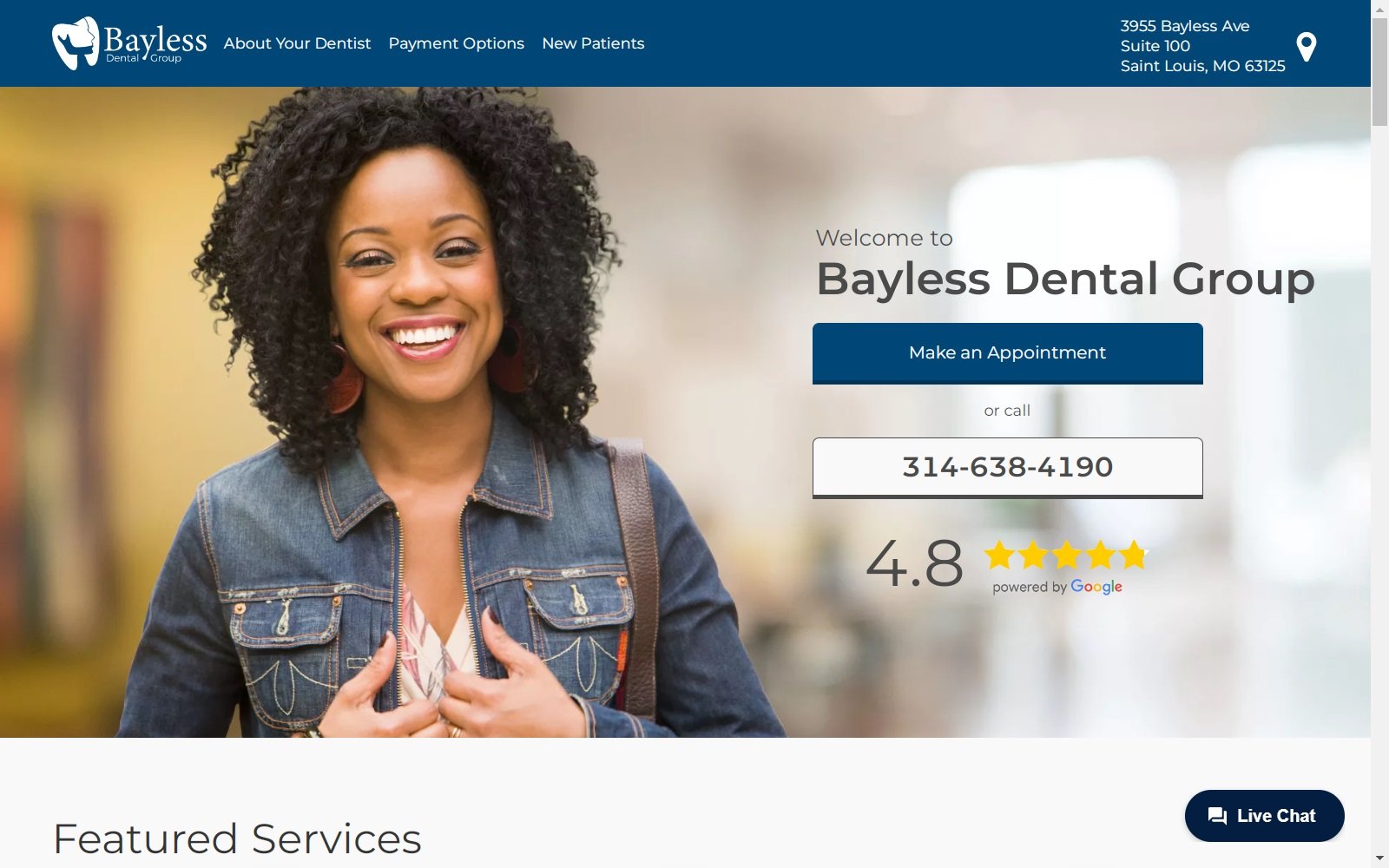 baylessdentalgroup.com screenshot