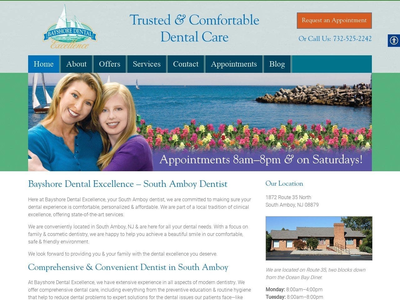 Bayshore Dental Excellence Website Screenshot from bayshoredentalexcellence.com