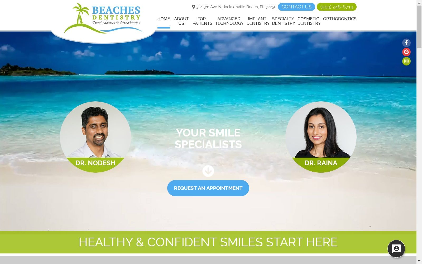beachesdentistry.com screenshot