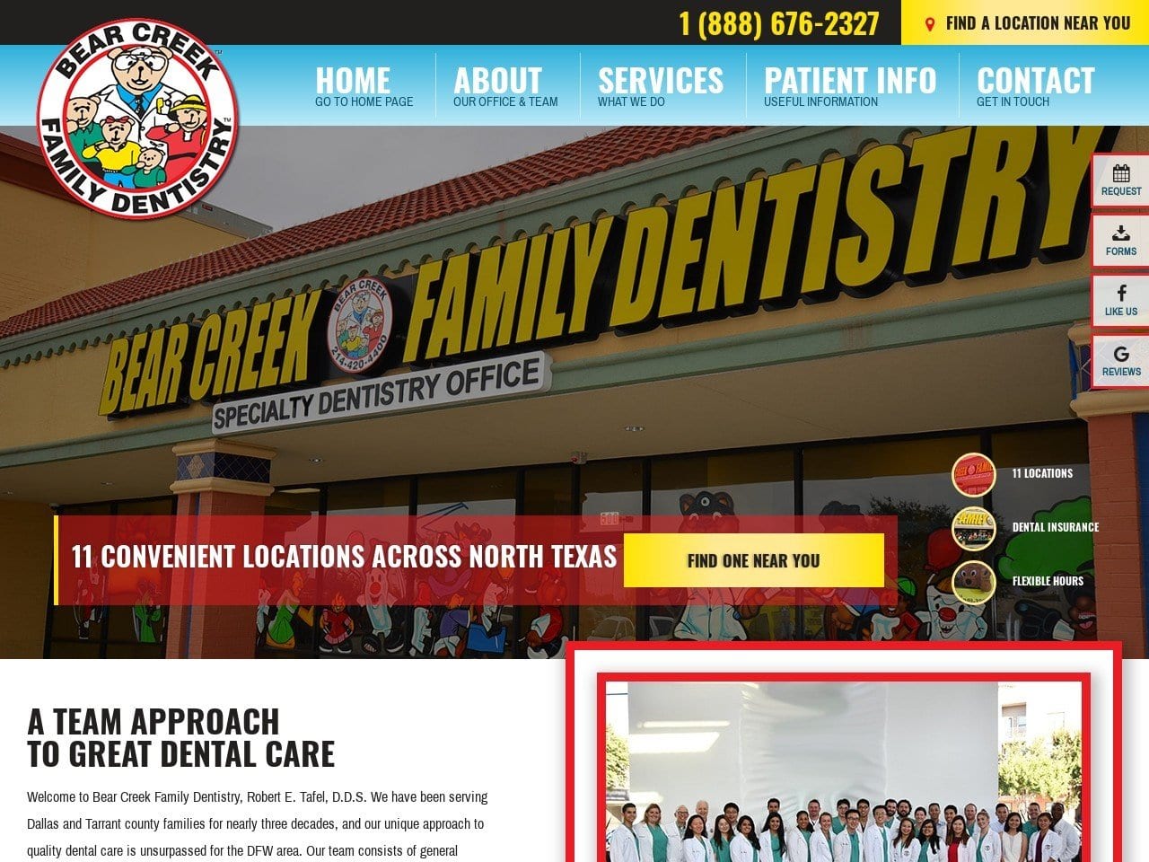 Bear Creek Family Dentistry Website Screenshot from bearcreekfamilydentistry.com