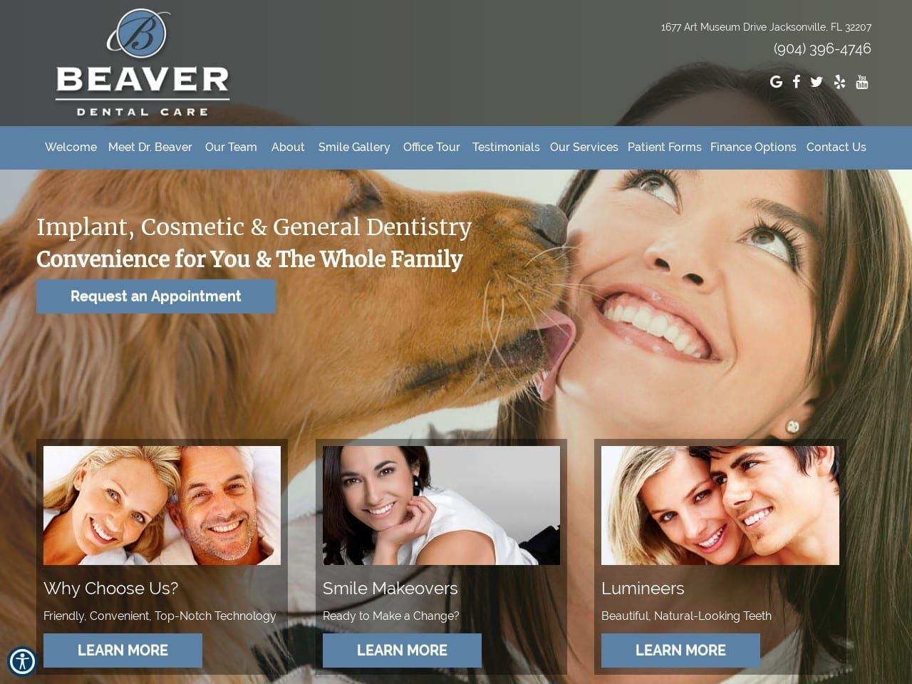 Beaver Dental Care Website Screenshot from beaverdental.com