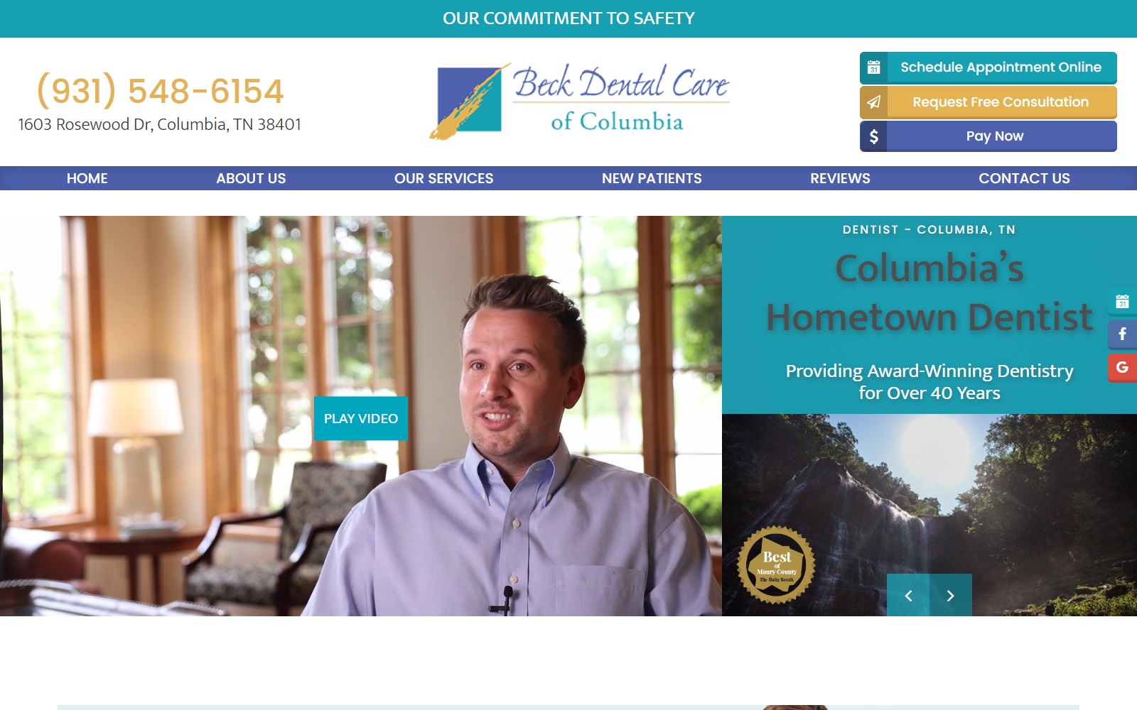 beckdentalcare.com screenshot