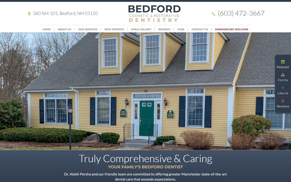 bedfordcosmeticdentistry.com screenshot