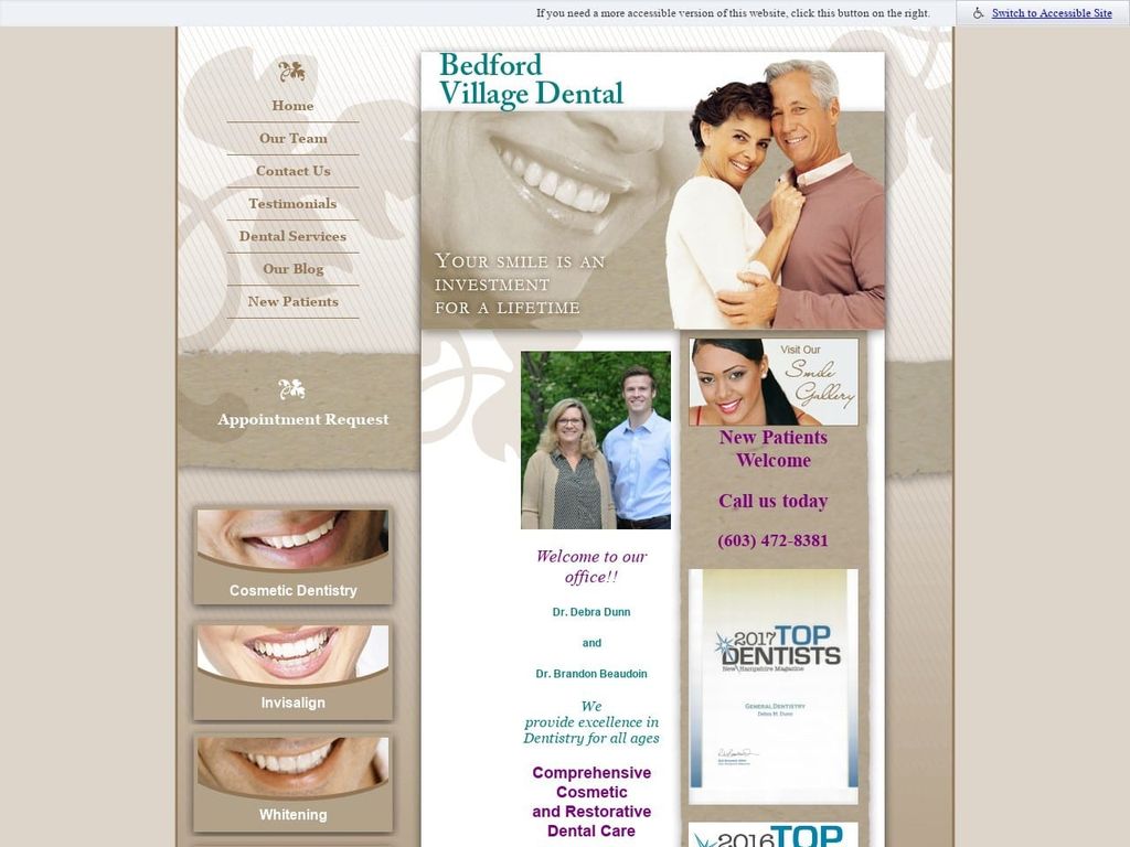 Bedfordvillage Dental Website Screenshot from bedfordvillagedental.com