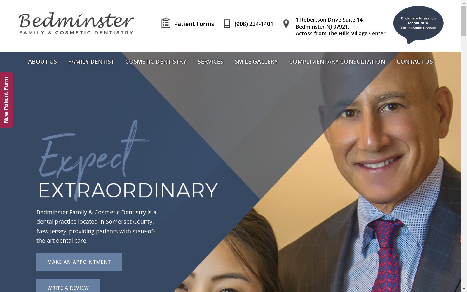 bedminsterdental.com screenshot