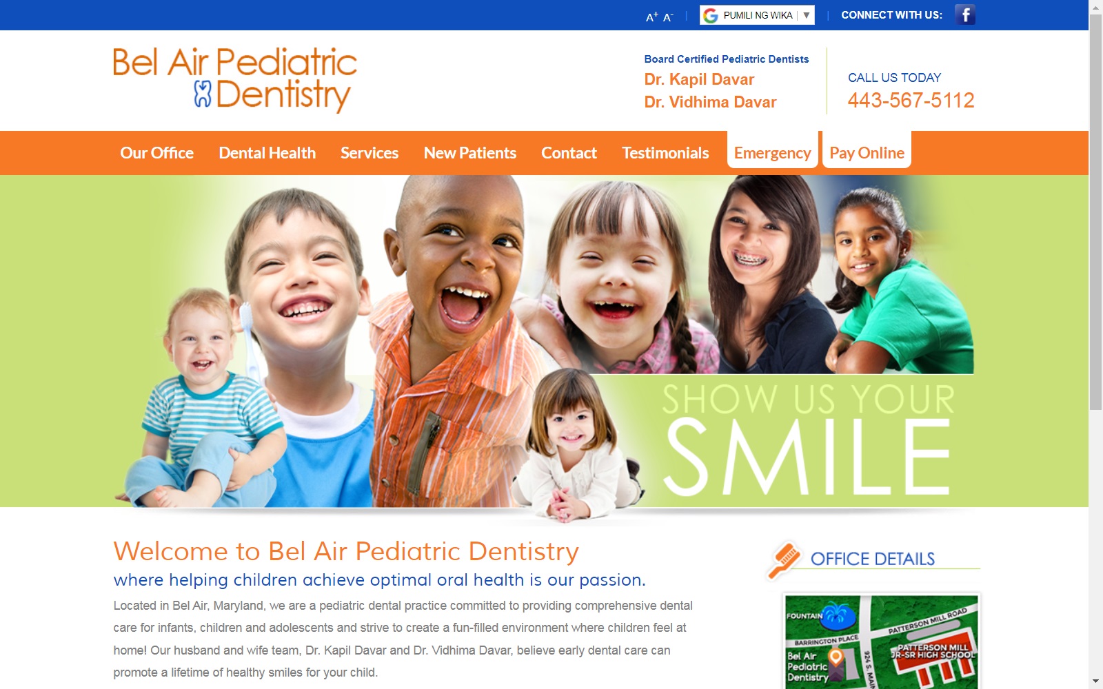 belairpediatricdentistry.com screenshot