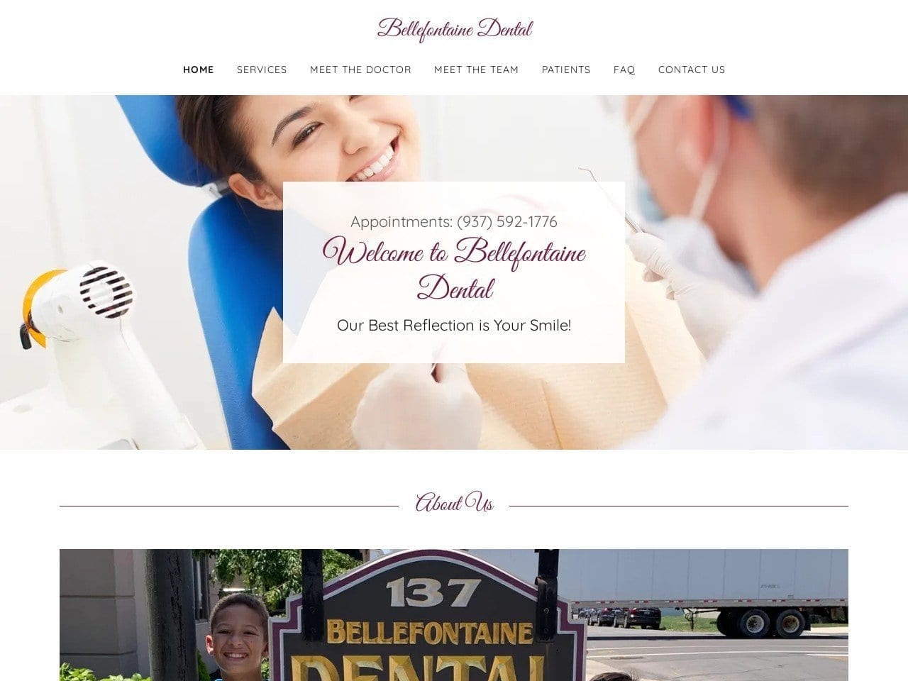 Bellefontaine Dental Website Screenshot from bellefontainedental.com