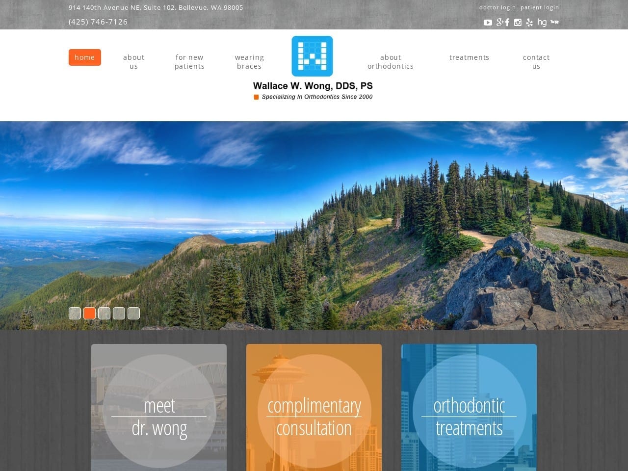 Wong Wallace W DDS PS Website Screenshot from bellevue-ortho.com
