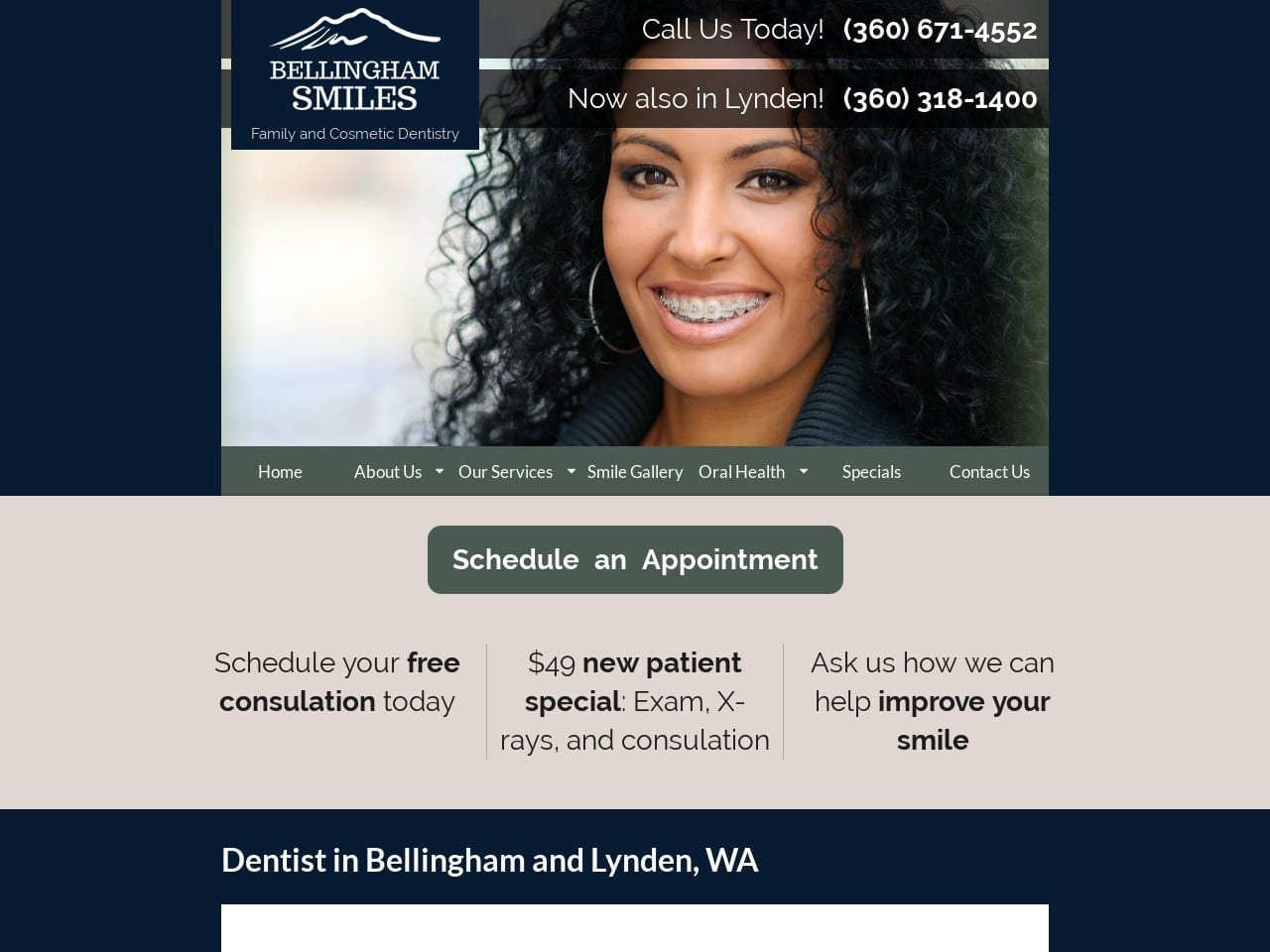 Fastbraces At Bellingham Smile Care And Sleep Cent Website Screenshot from bellinghamsmiles.com