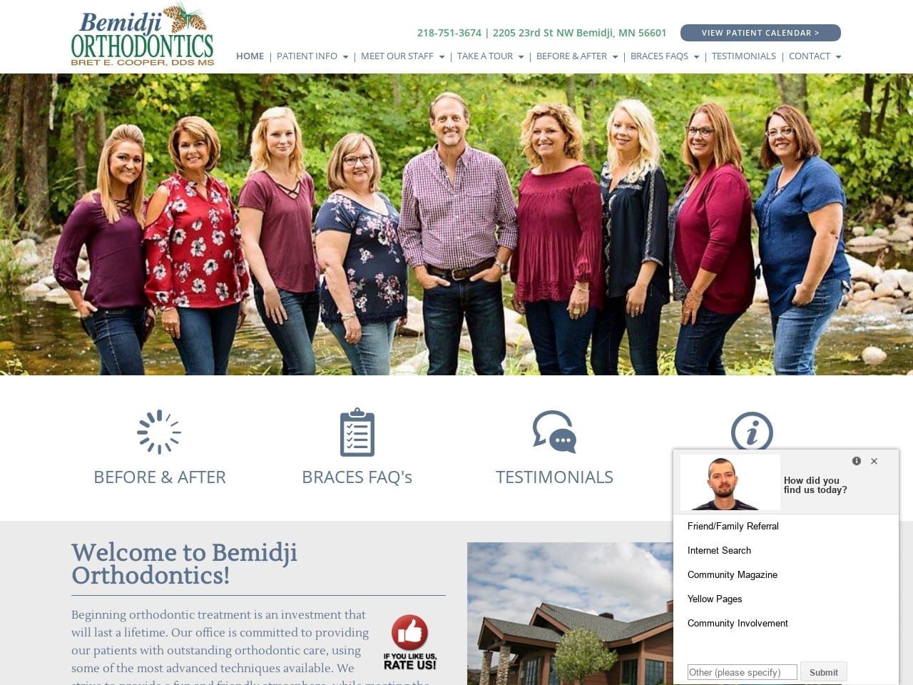 Bemidji Orthodontics Cooper Bret E DDS Website Screenshot from bemidjiorthodontics.com