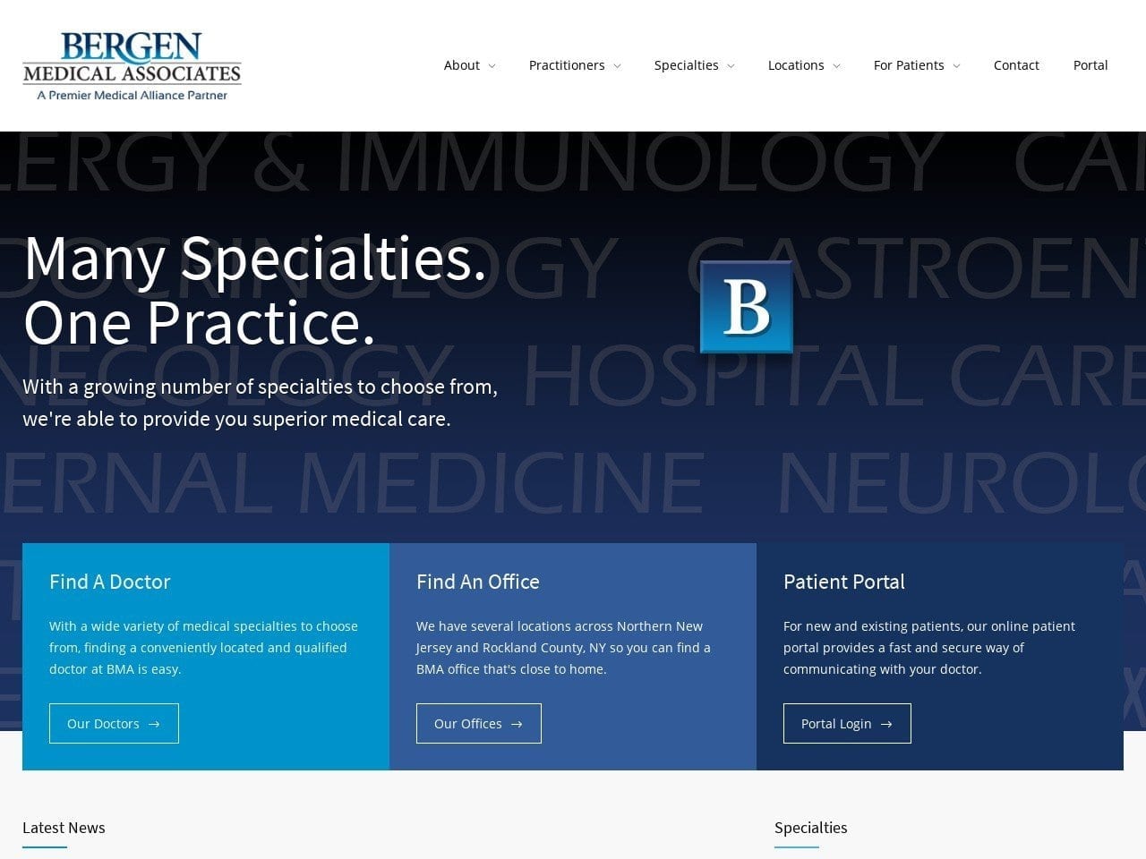 Bergen Dental Spa Website Screenshot from bergengastro.com