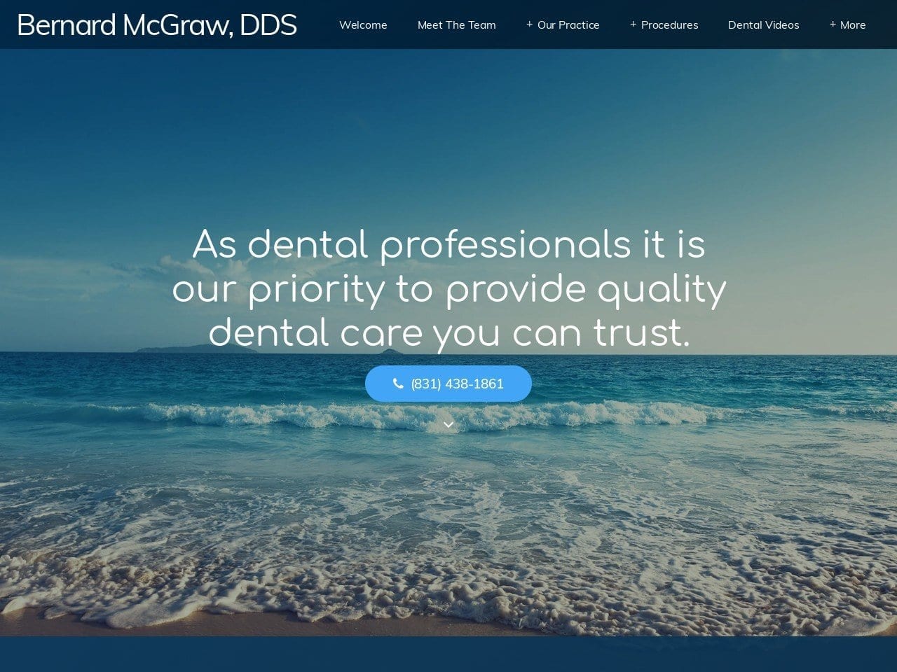 Bernard McGraw DDS Website Screenshot from bernardmcgrawdds.com