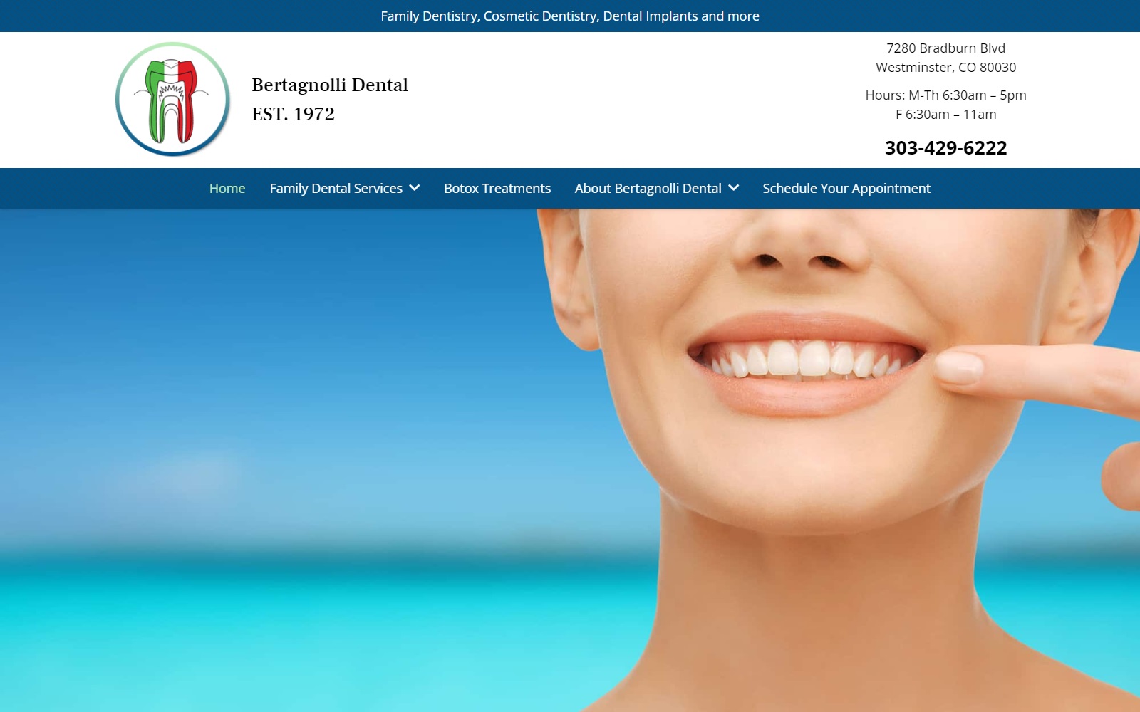 bertagnollidental.com screenshot