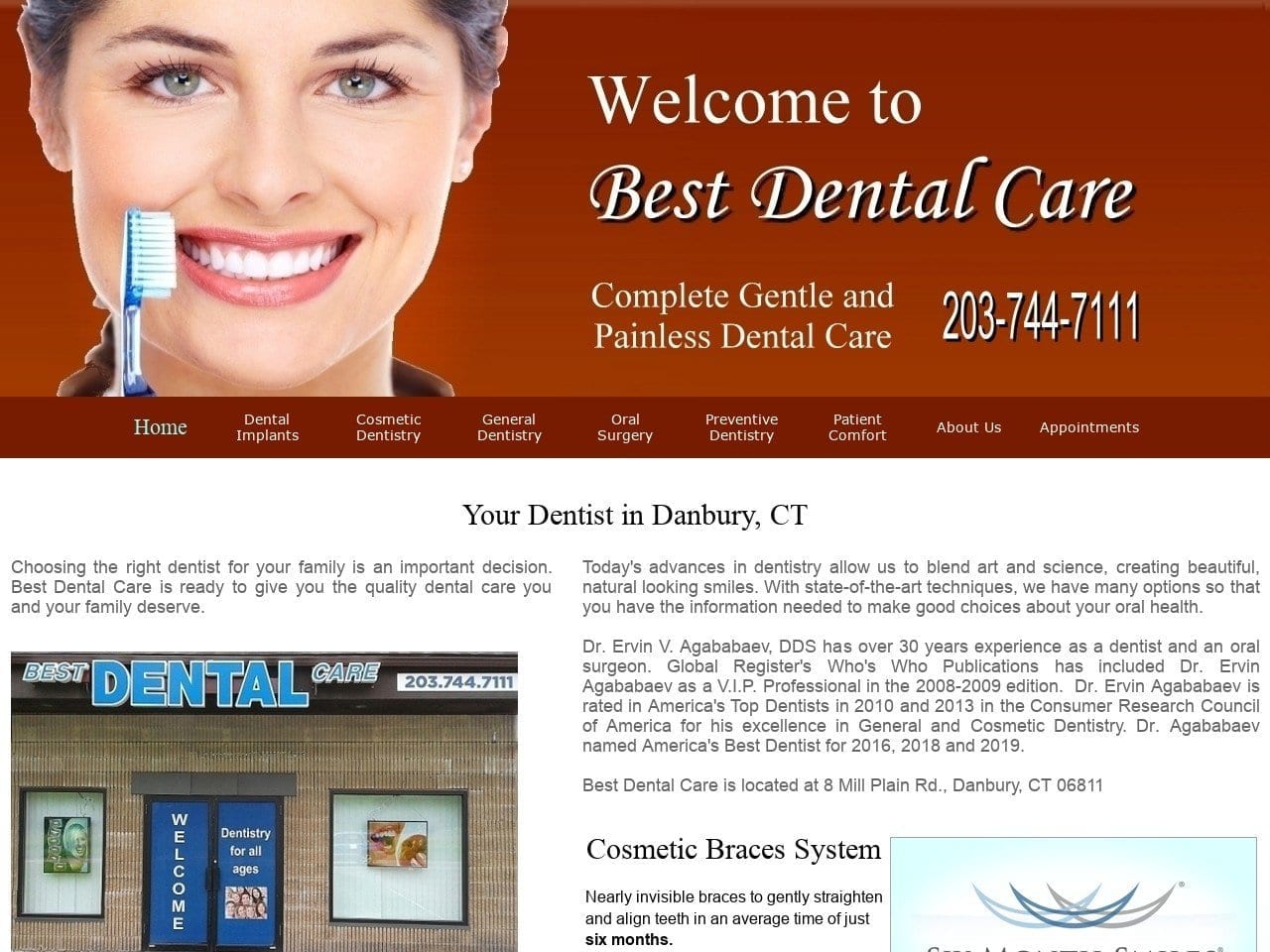 Best Dental Care Website Screenshot from bestdentalct.com