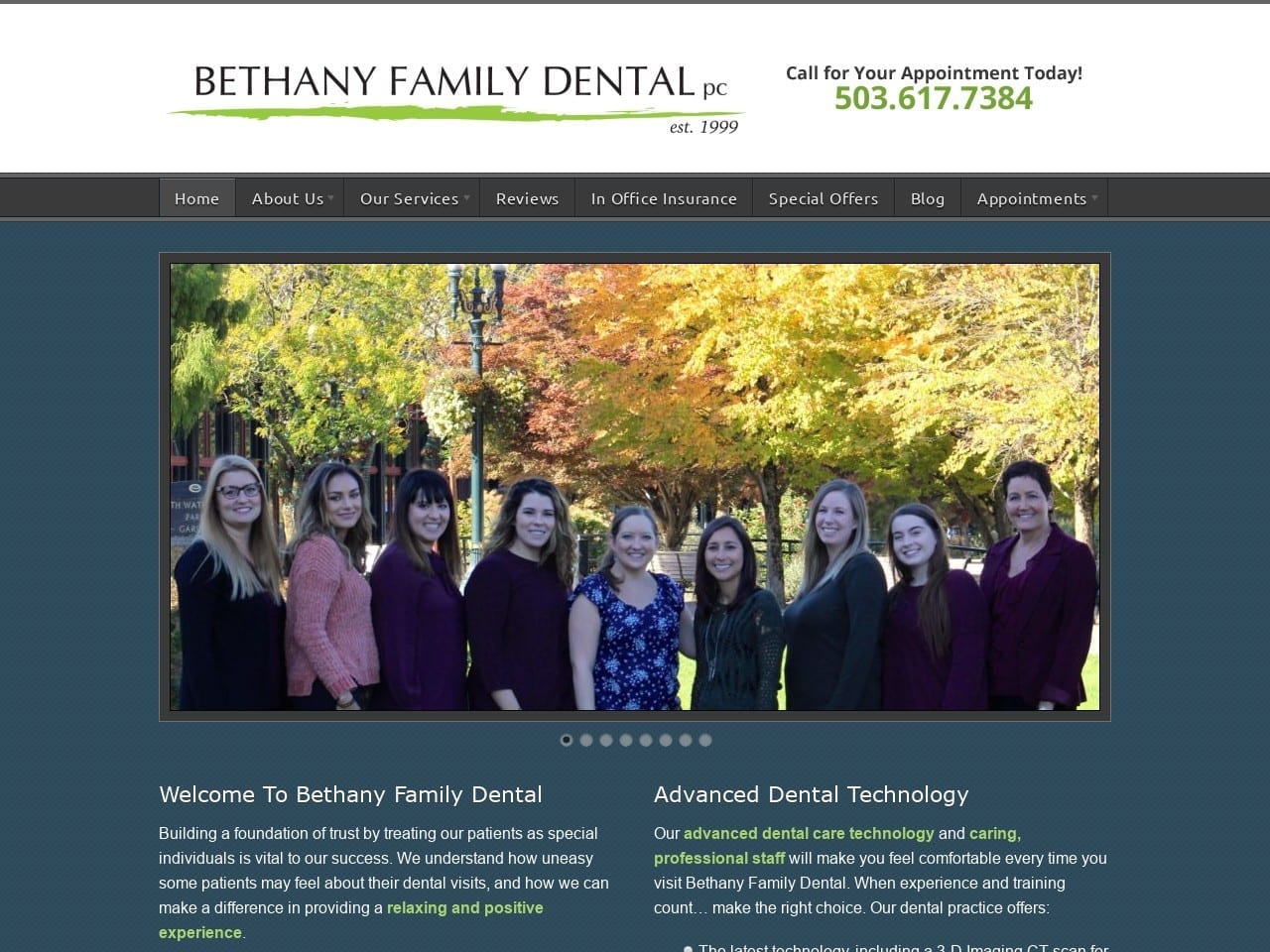 Bethany Family Dental P.C. Website Screenshot from bethanyfamilydental.com