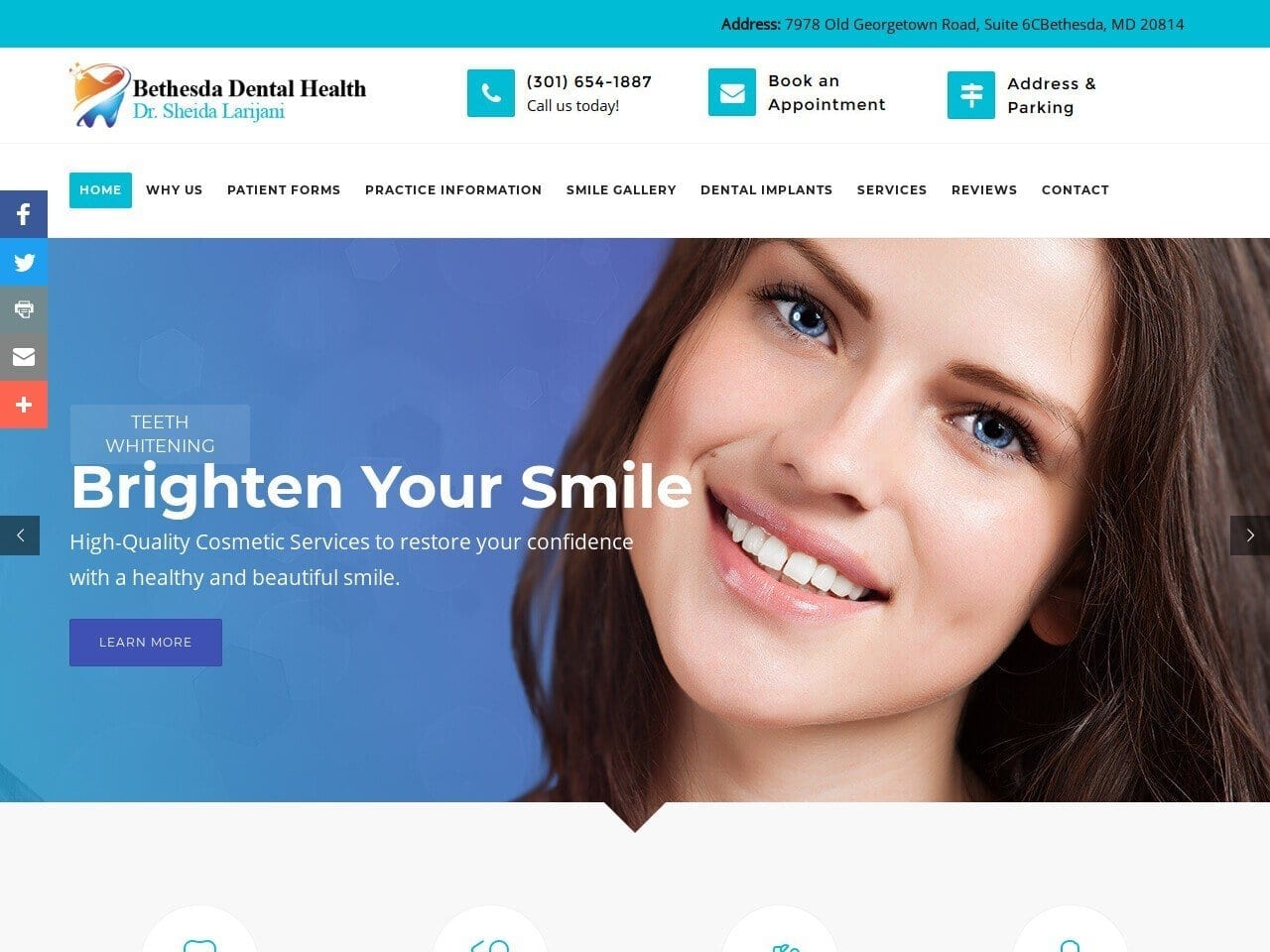 Bethesda Dental Health Website Screenshot from bethesdadentalhealth.com