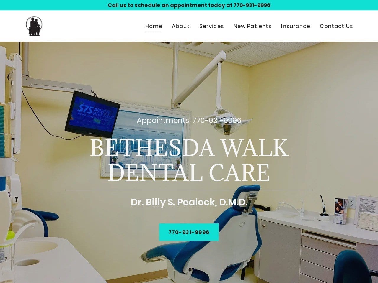 Bethesda Walk Dental Care Website Screenshot from bethesdawalkdentalcare.com