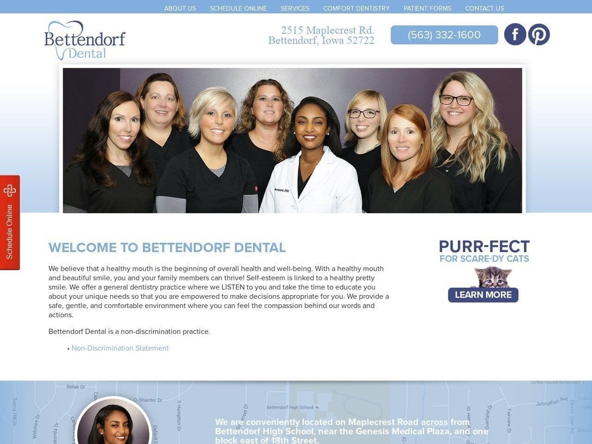 Dental Associates Website Screenshot from bettendorfdental.com