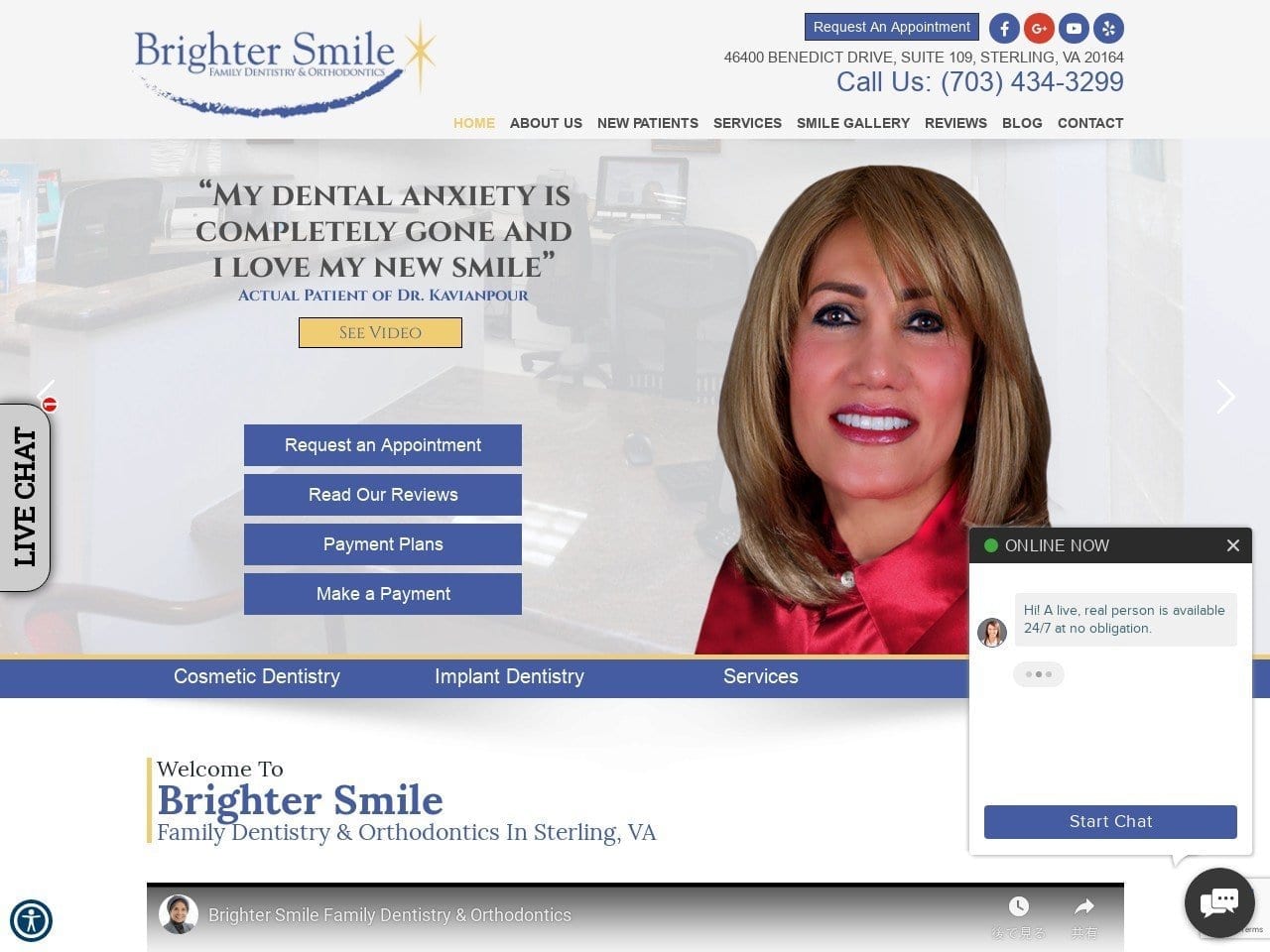 Brighter Smile Family Dentistry & Orthodontics Dr. Website Screenshot from betterdentist.com