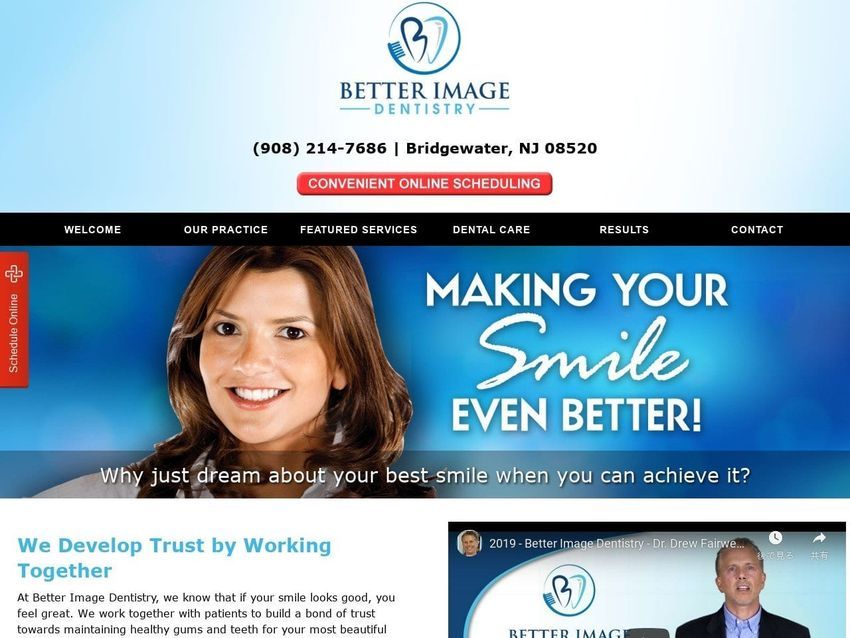 Better Image Dentistry Website Screenshot from betterimagedentistry.com