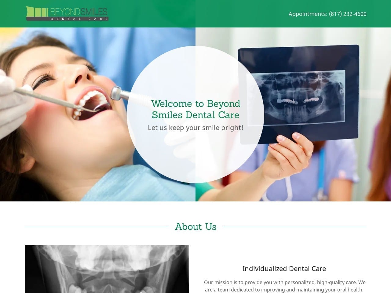 Beyond Smiles Dental Care Edwina Evangelista DDS Website Screenshot from beyondsmilesdental.com