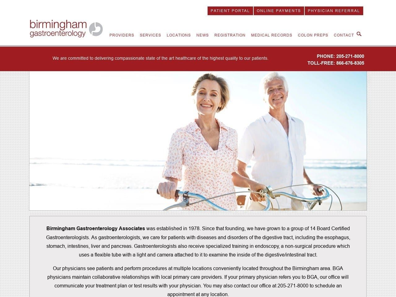 Cullman Gastroenterology Associates Website Screenshot from bgapc.com