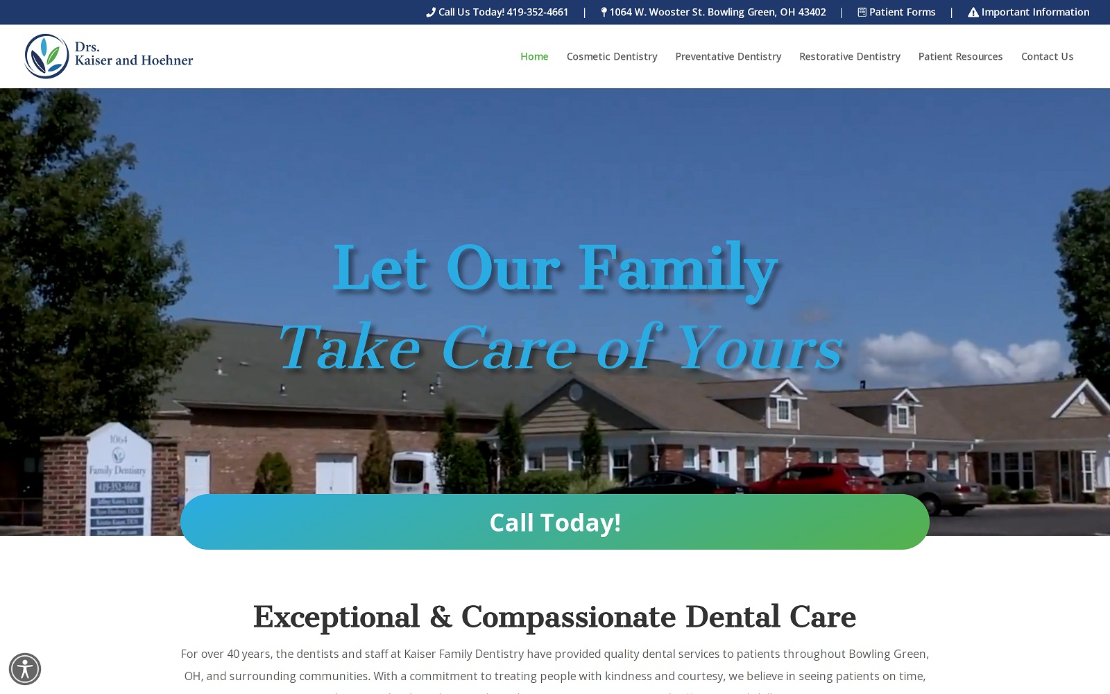 bgdentalcare.com screenshot