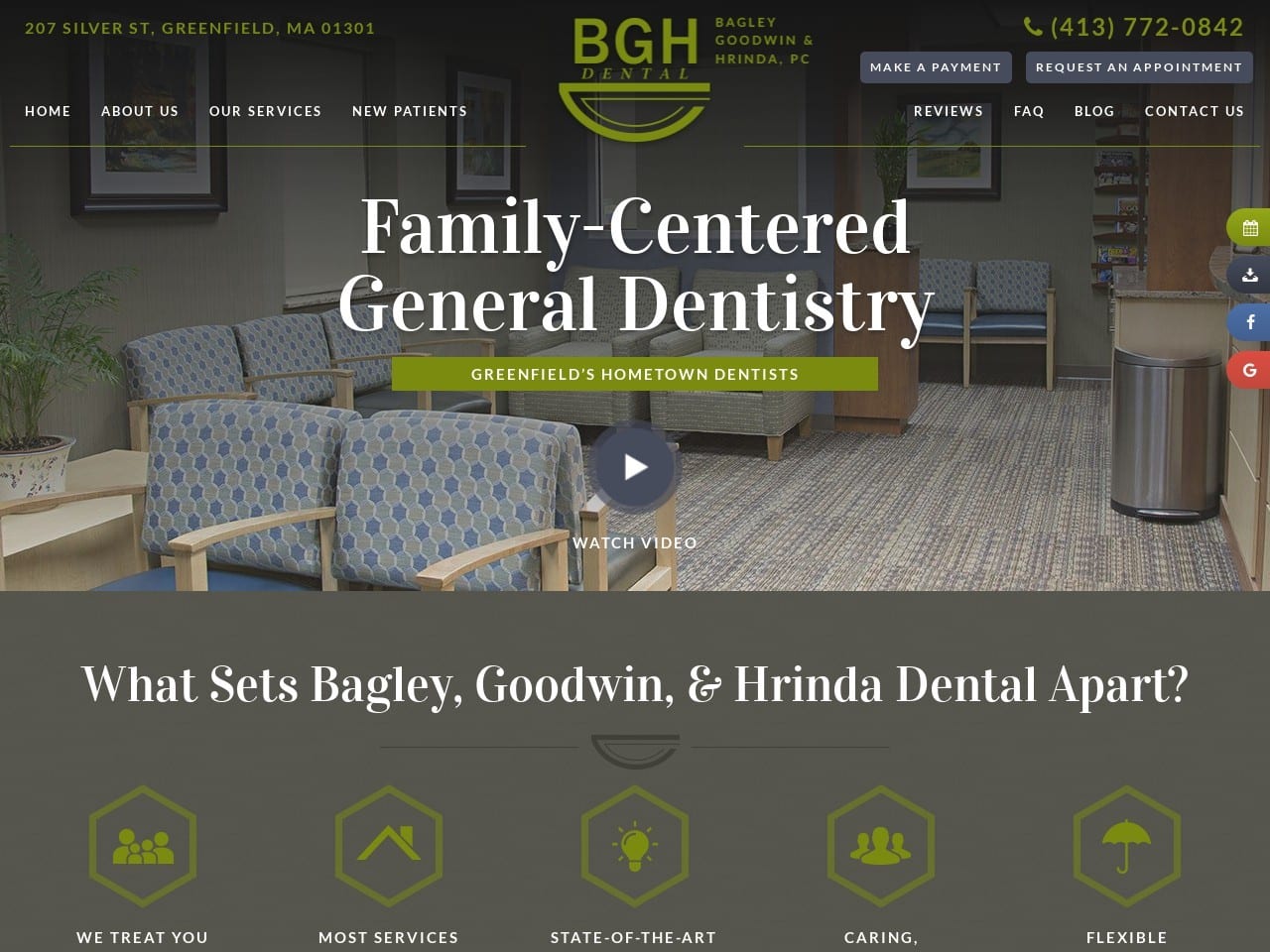 Bagley Goodwin & Hrinda Website Screenshot from bghdental.com