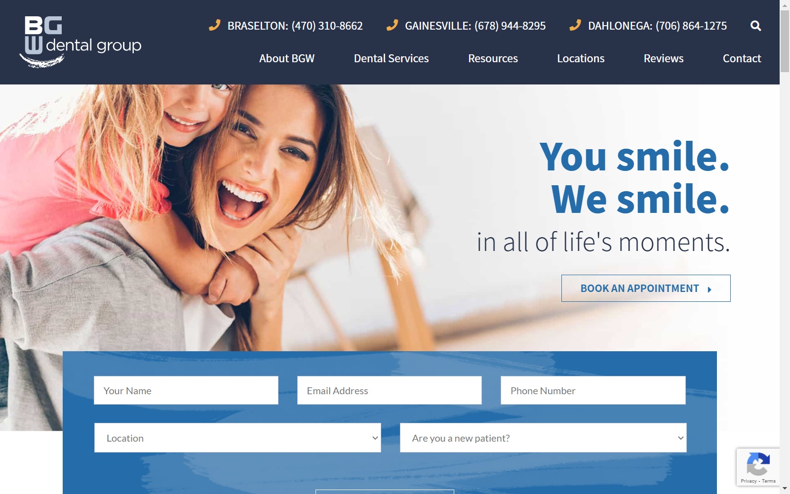 bgwdentalgroup.com screenshot