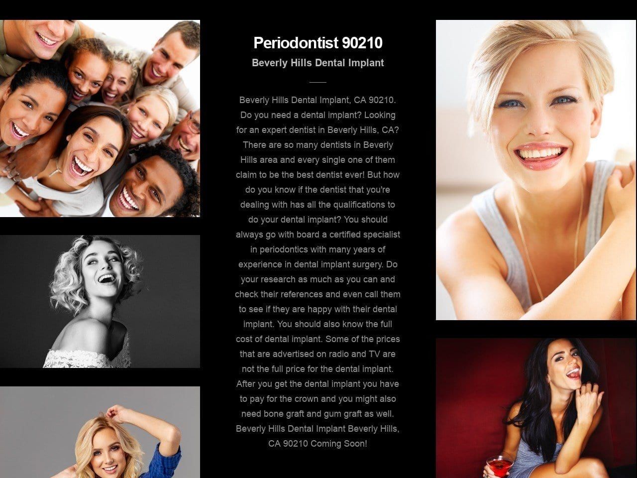 Beverly Hills Dental Implant Website Screenshot from bhdentalimplant.com