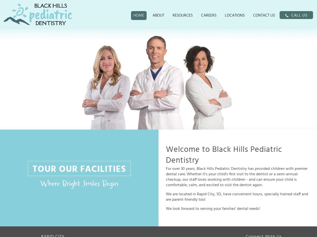 Black Hills Pediatric Dentistry Website Screenshot from bhpediatricdentistry.com