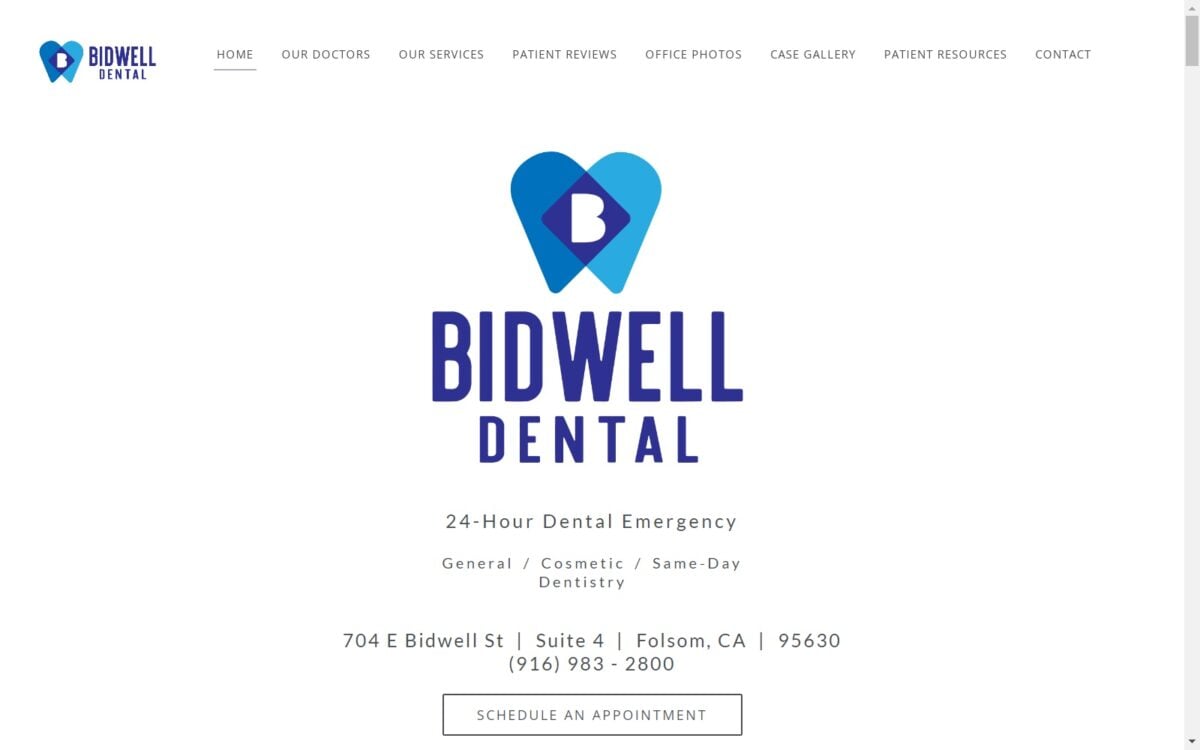 bidwelldental.com screenshot