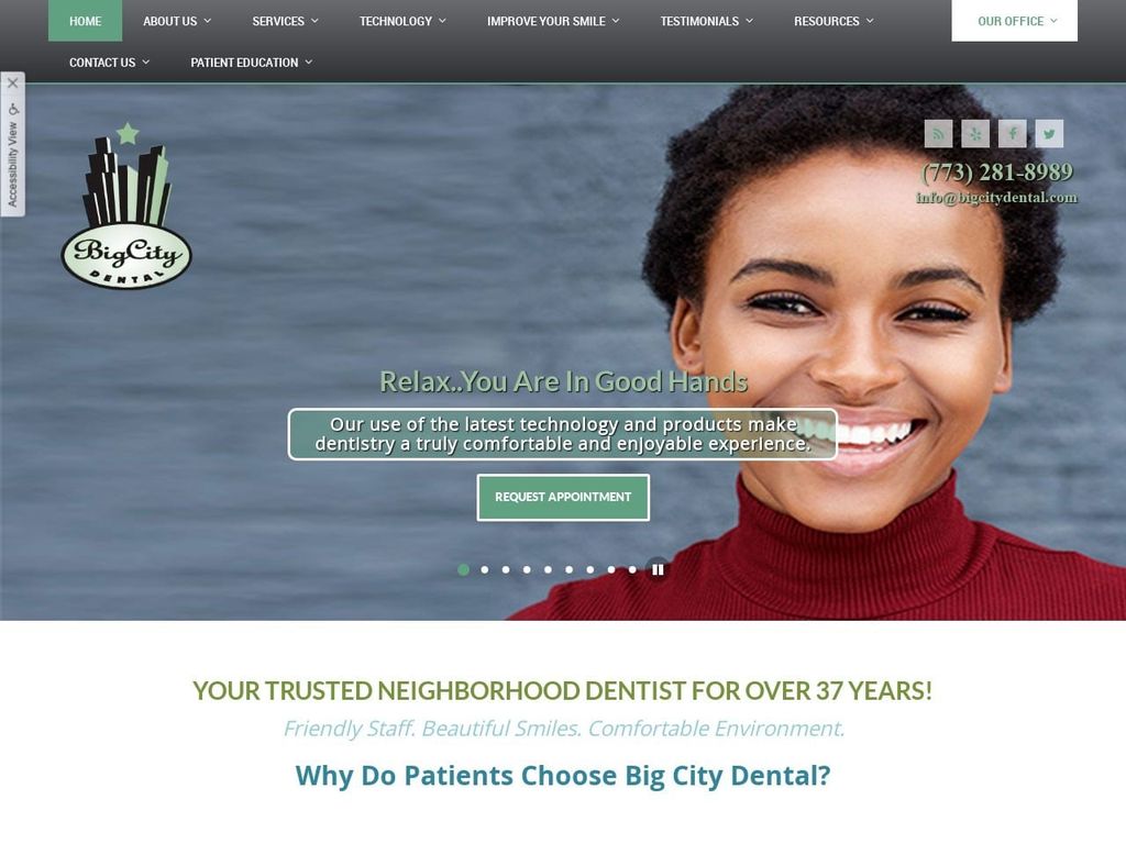 Bigcity Dental Website Screenshot from bigcitydental.com