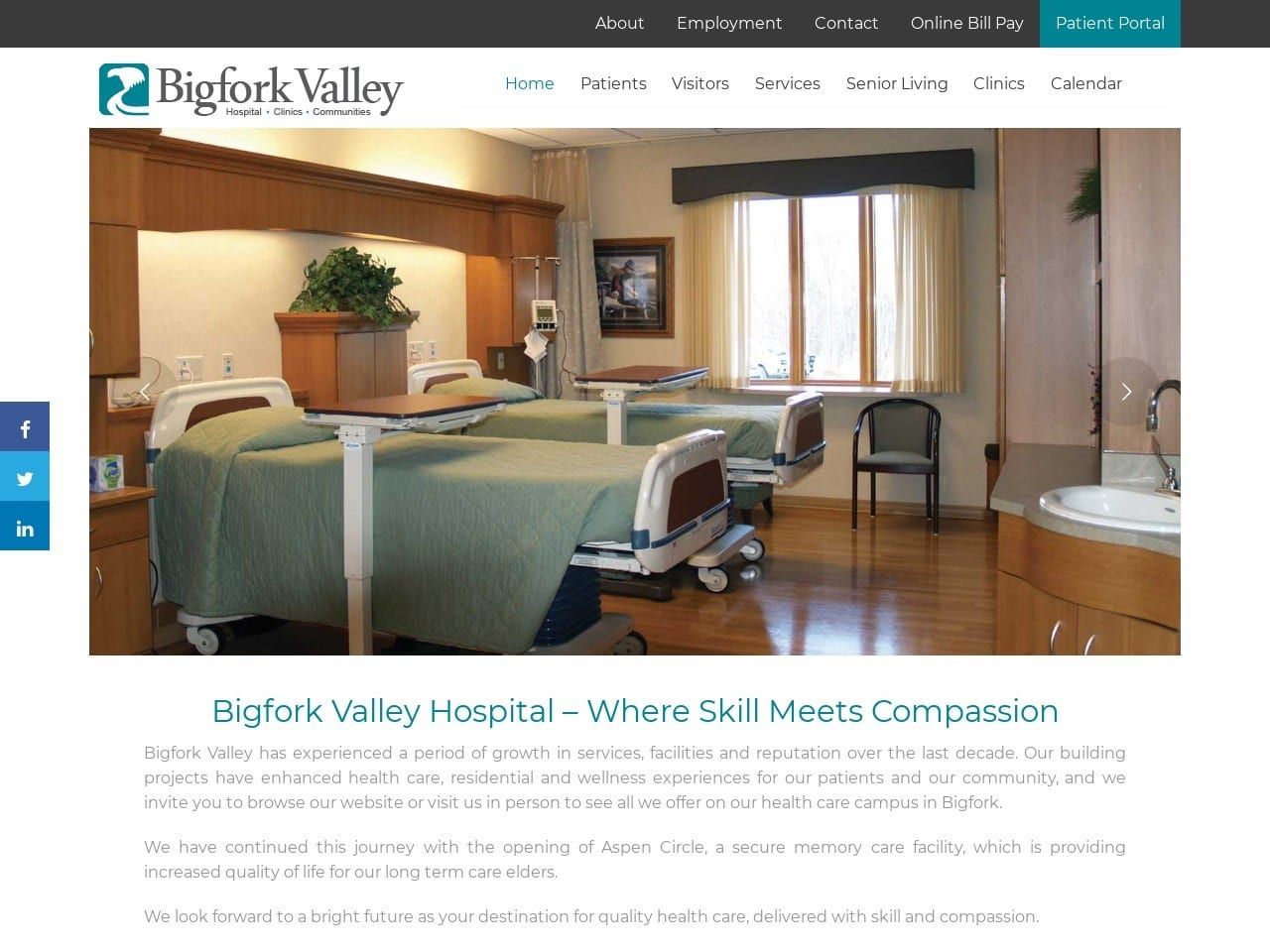 Bigfork Valley Villa Website Screenshot from bigforkvalley.org