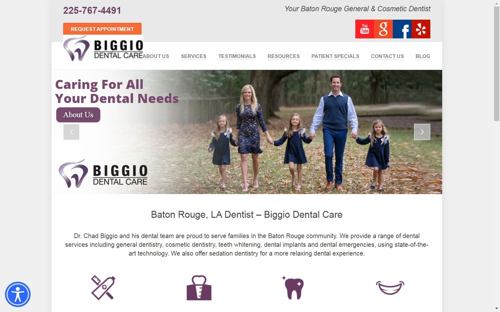 biggiodentalcare.com screenshot