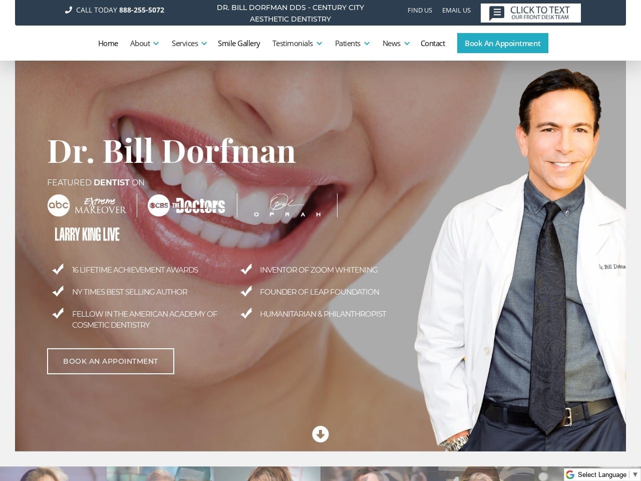 Dr. Bill Dorfman Dds Website Screenshot from billdorfmandds.com