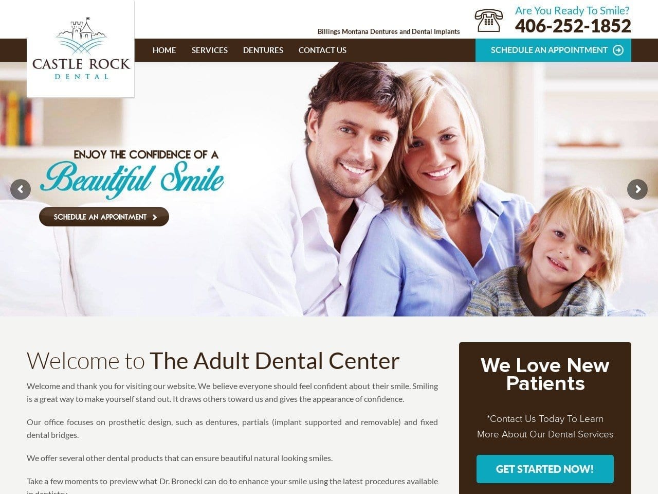 Billings Dentureimplants Website Screenshot from billingsdentureimplants.com