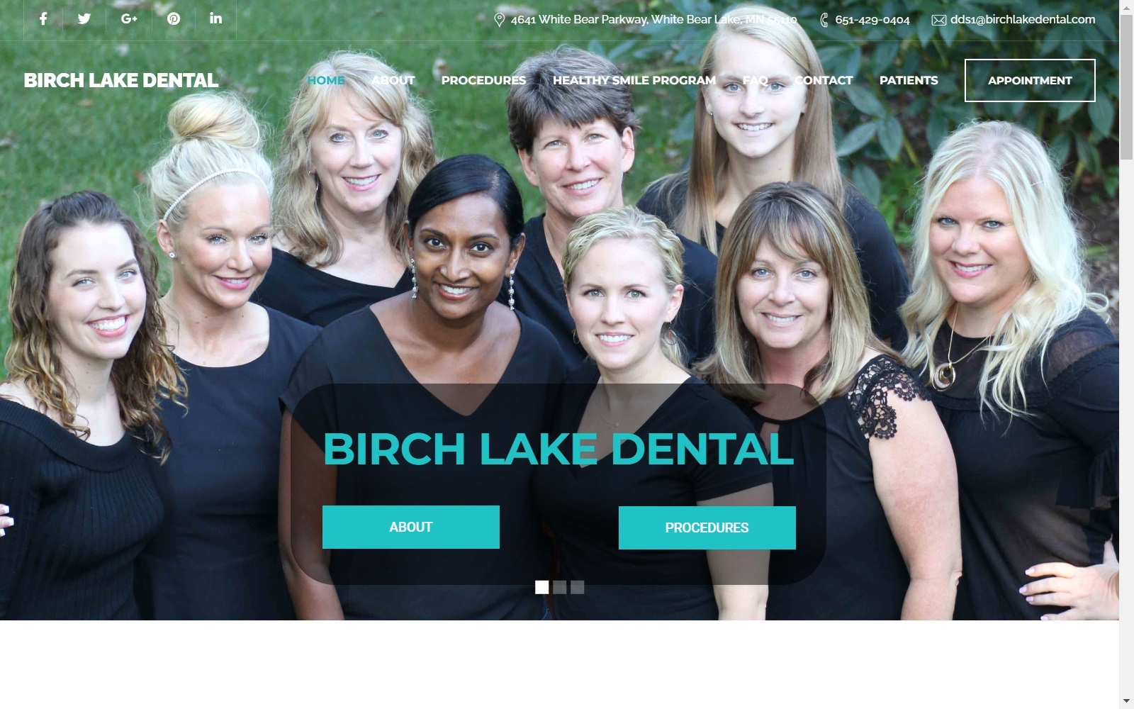 birchlakedental.com screenshot