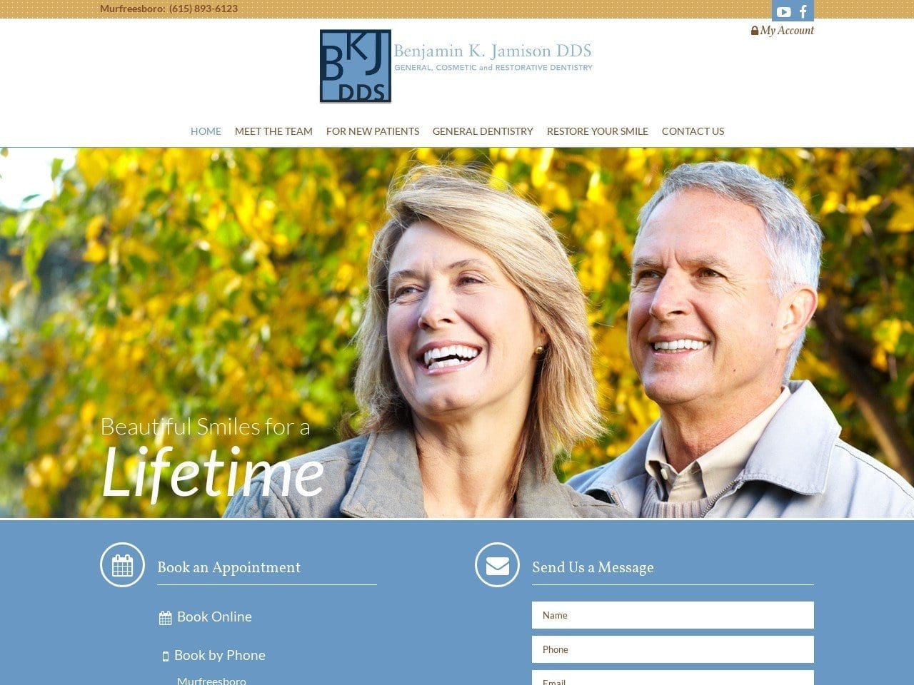 Benjamin K. Jamison DDS Website Screenshot from bkjdds.com