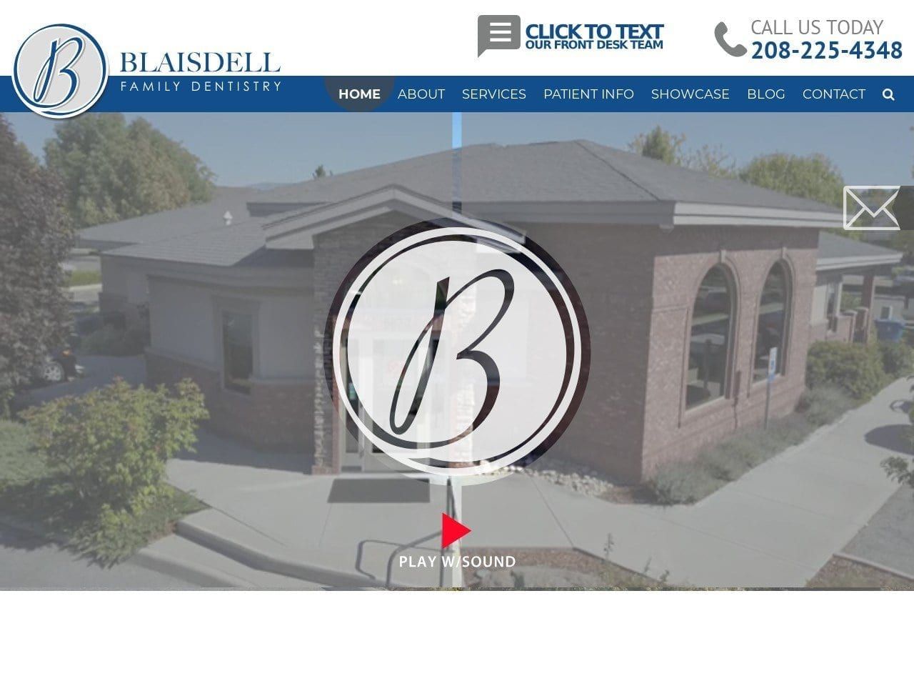 Blaisdell Family Dentistry Website Screenshot from blaisdellfamilydentistry.com