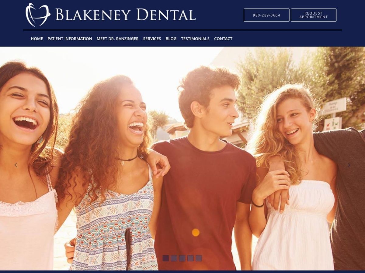 Blakeney Dental Assoc Website Screenshot from blakeneydental.com