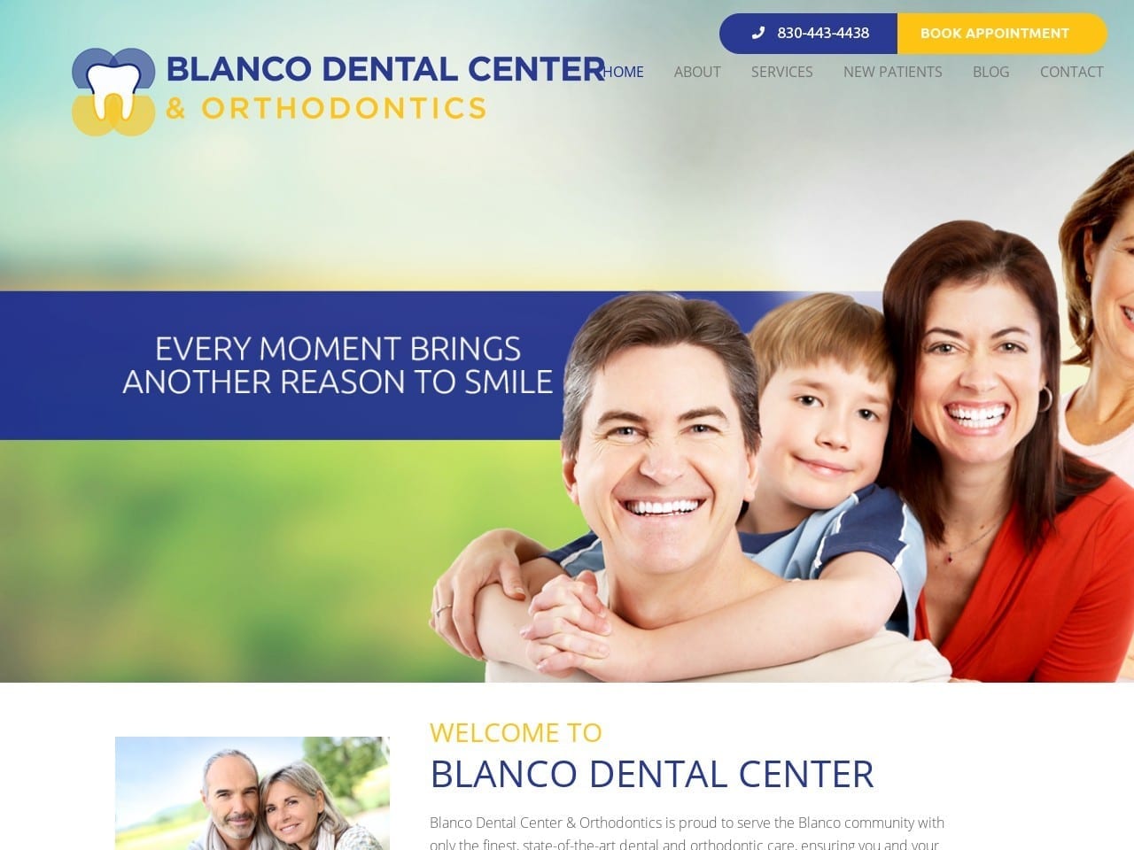 Blanco Dental Center Website Screenshot from blancodentalcenter.com