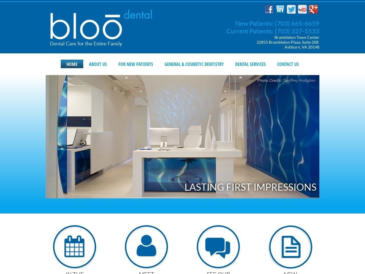 Bloo Dental Website Screenshot from bloo-dental.com