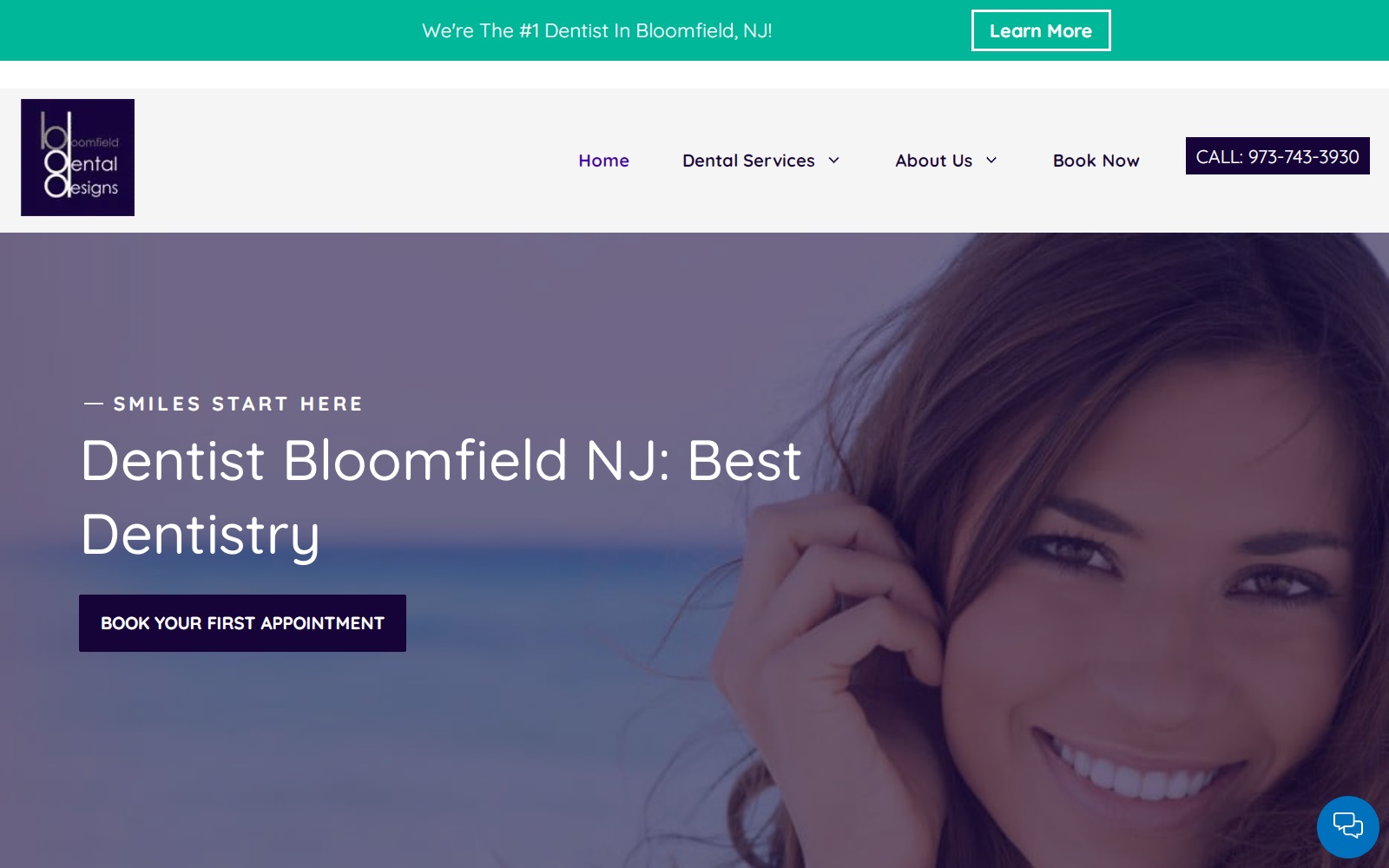 bloomfielddentaldesigns.com screenshot