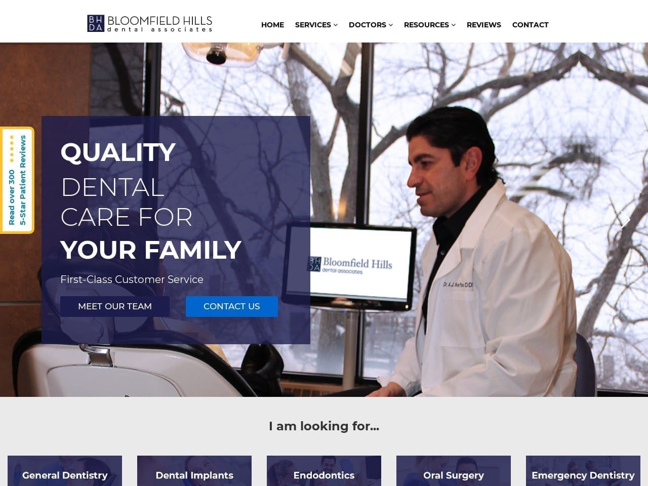 Dr. Ivan M. Samano DDS Website Screenshot from bloomfieldhillsdental.com