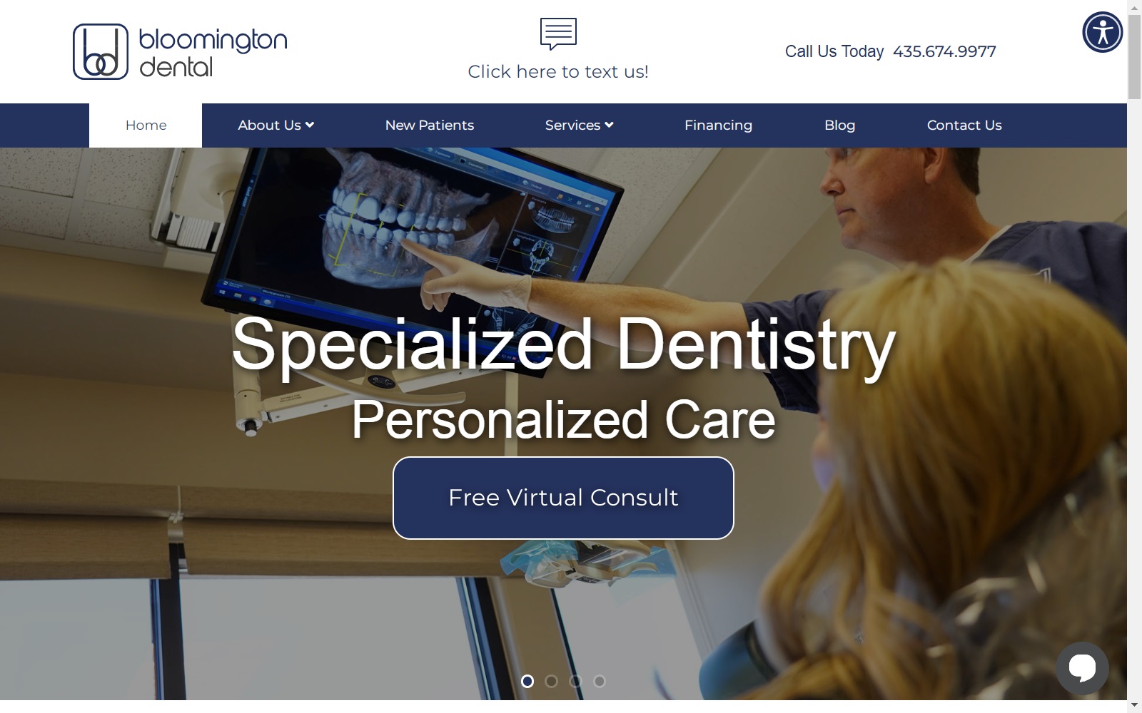 bloomingtondental.com screenshot