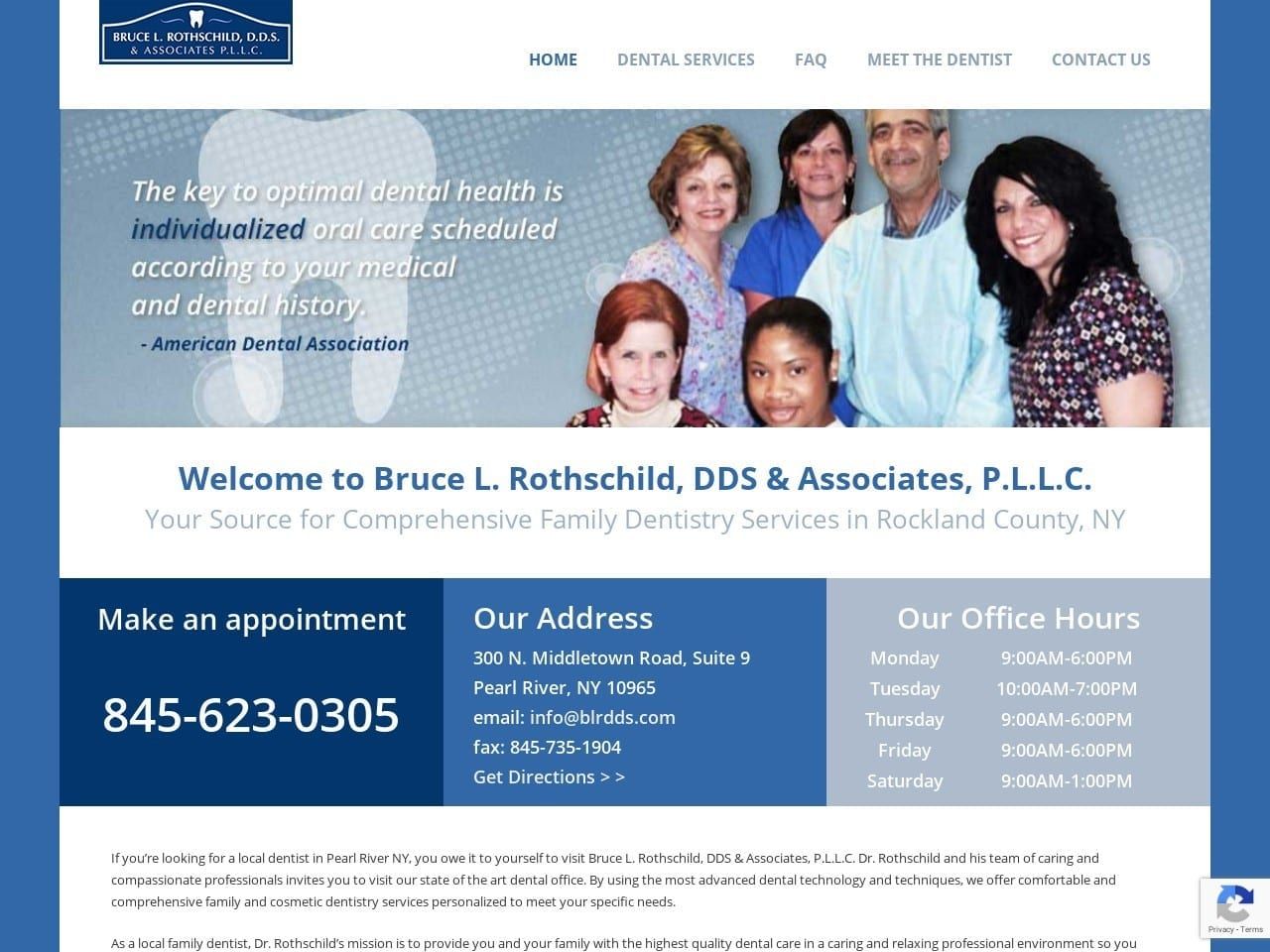 Bruce L Rothschild Dds Dentist Website Screenshot from blrdds.com