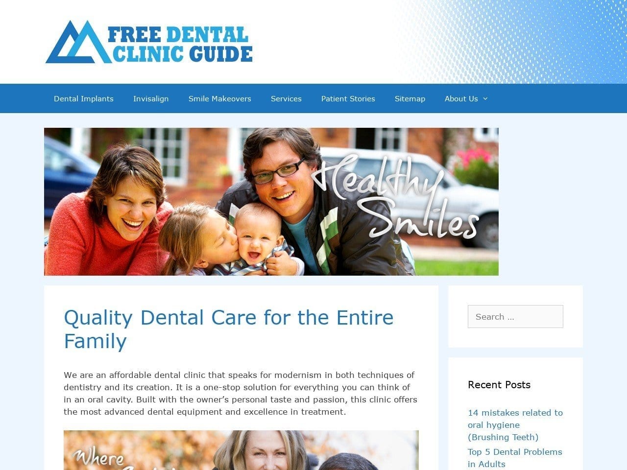 Blue Ridge Free Dental Clinic Website Screenshot from blueridgefreedentalclinic.org