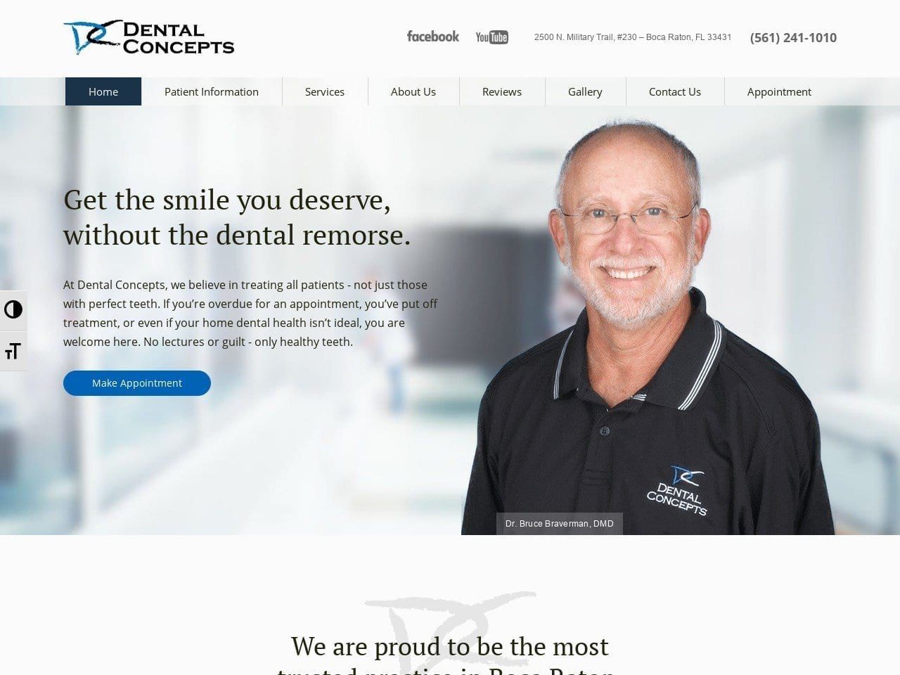 Dental Concepts / Bruce Braverman DMD Website Screenshot from bocadentalconcepts.com